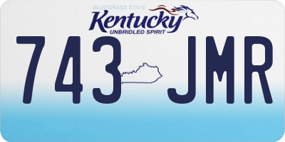 KY license plate 743JMR
