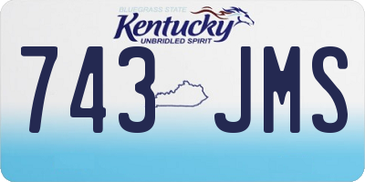 KY license plate 743JMS