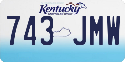 KY license plate 743JMW