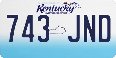 KY license plate 743JND