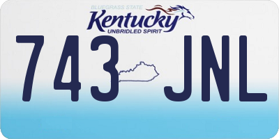 KY license plate 743JNL