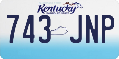 KY license plate 743JNP