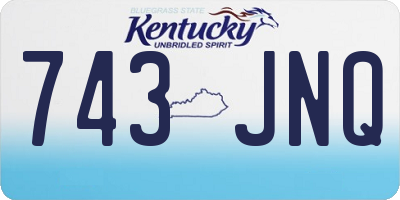 KY license plate 743JNQ