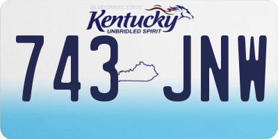 KY license plate 743JNW