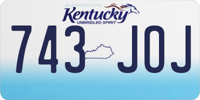 KY license plate 743JOJ