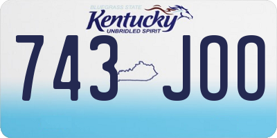 KY license plate 743JOO