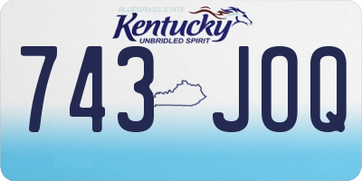 KY license plate 743JOQ