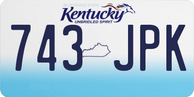 KY license plate 743JPK