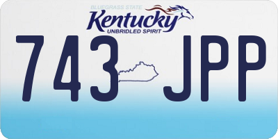 KY license plate 743JPP