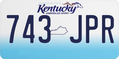 KY license plate 743JPR