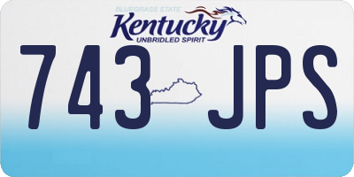 KY license plate 743JPS
