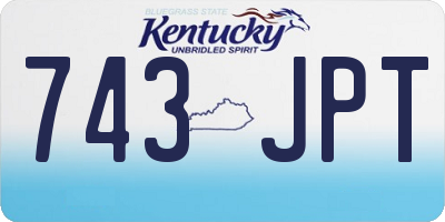 KY license plate 743JPT