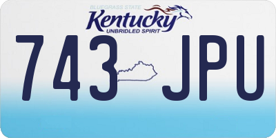 KY license plate 743JPU