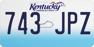 KY license plate 743JPZ
