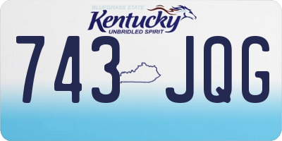 KY license plate 743JQG