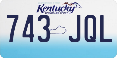 KY license plate 743JQL