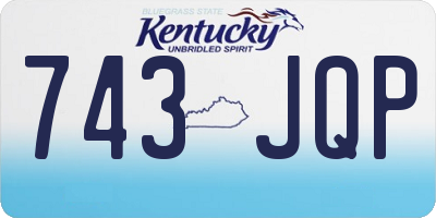 KY license plate 743JQP