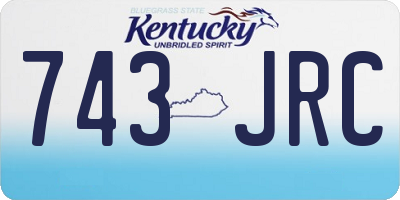 KY license plate 743JRC
