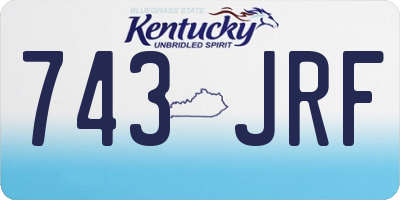 KY license plate 743JRF