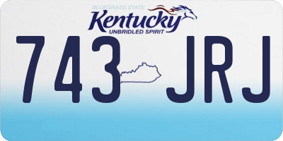 KY license plate 743JRJ