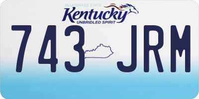 KY license plate 743JRM