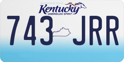 KY license plate 743JRR
