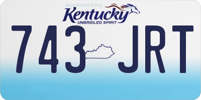 KY license plate 743JRT