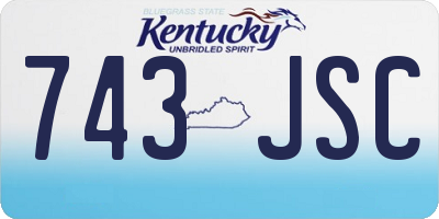 KY license plate 743JSC