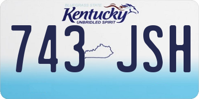 KY license plate 743JSH