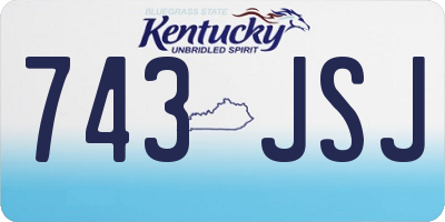 KY license plate 743JSJ