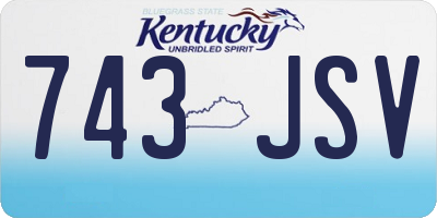 KY license plate 743JSV
