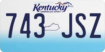 KY license plate 743JSZ