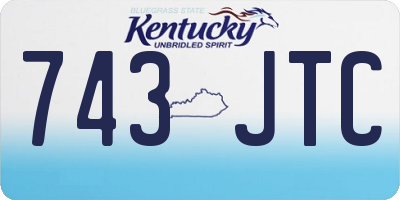 KY license plate 743JTC