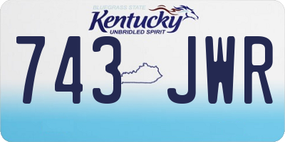 KY license plate 743JWR