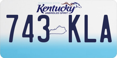 KY license plate 743KLA