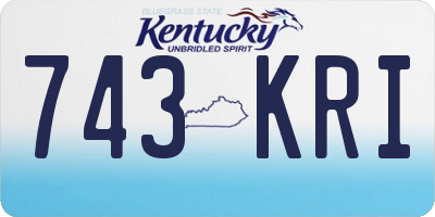 KY license plate 743KRI