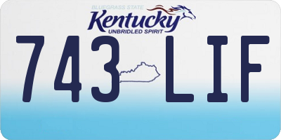 KY license plate 743LIF
