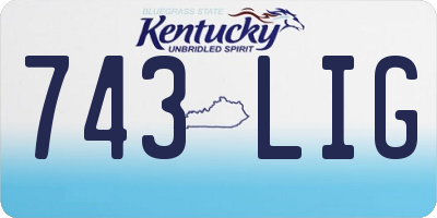 KY license plate 743LIG
