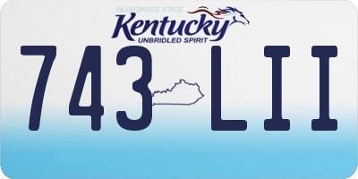 KY license plate 743LII