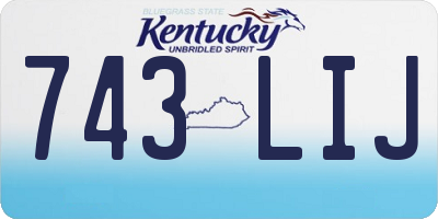 KY license plate 743LIJ