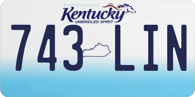KY license plate 743LIN