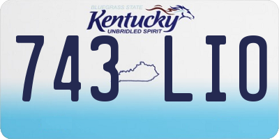 KY license plate 743LIO