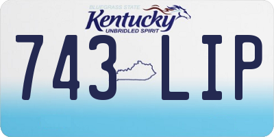 KY license plate 743LIP