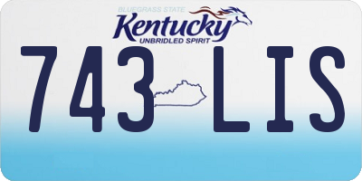 KY license plate 743LIS