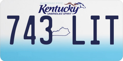 KY license plate 743LIT