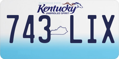 KY license plate 743LIX