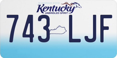 KY license plate 743LJF