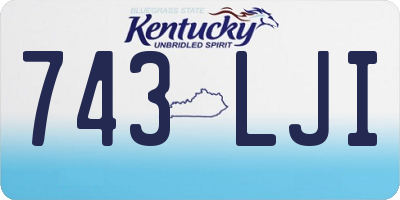 KY license plate 743LJI