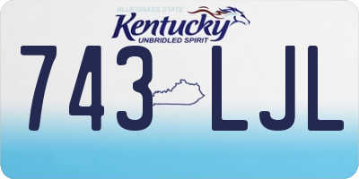 KY license plate 743LJL