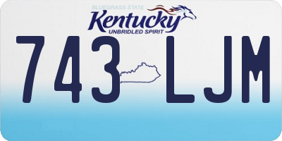 KY license plate 743LJM